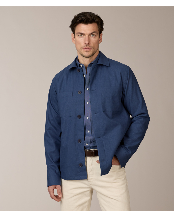 OVERSHIRT ERIC IVY LINEN BLEND